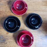 Set of 8 Longchamp multi-colored coffee cups