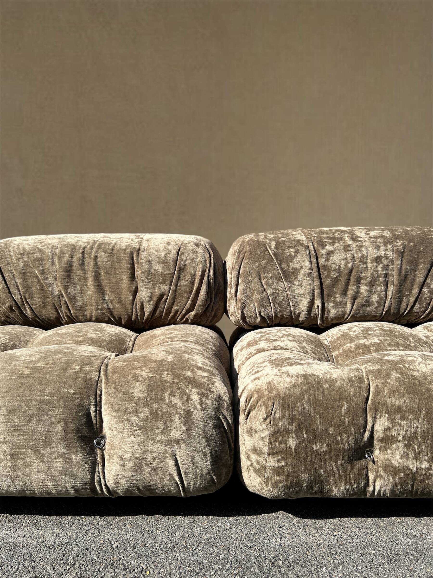 Canapé camaléonda en velours ras par Bellini pour B&B italia, design 1970