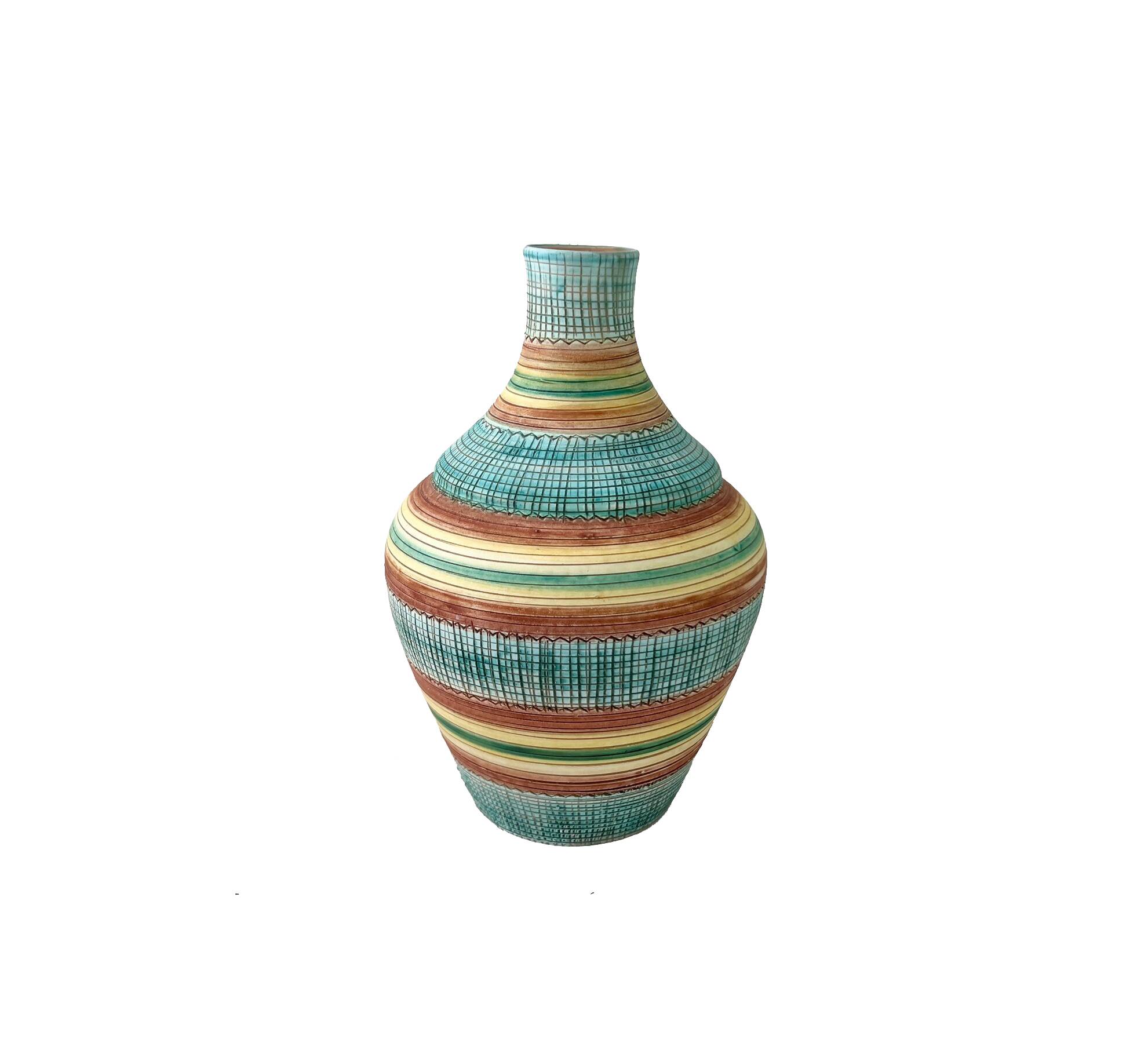 Vintage Vase • Glazed Ceramic • Aldo Londi • Bitossi • 1950