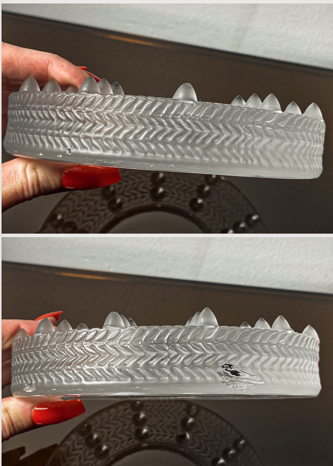 Unsigned Lalique Jamaica ashtray