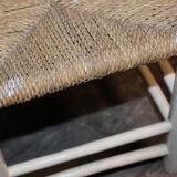 Stool White braided