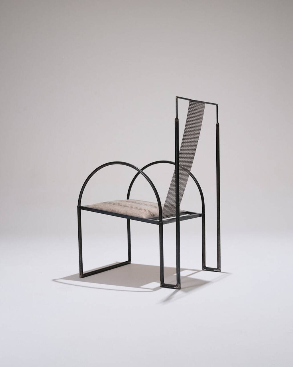 Metal armchair, anderl kammermeier, 1980s