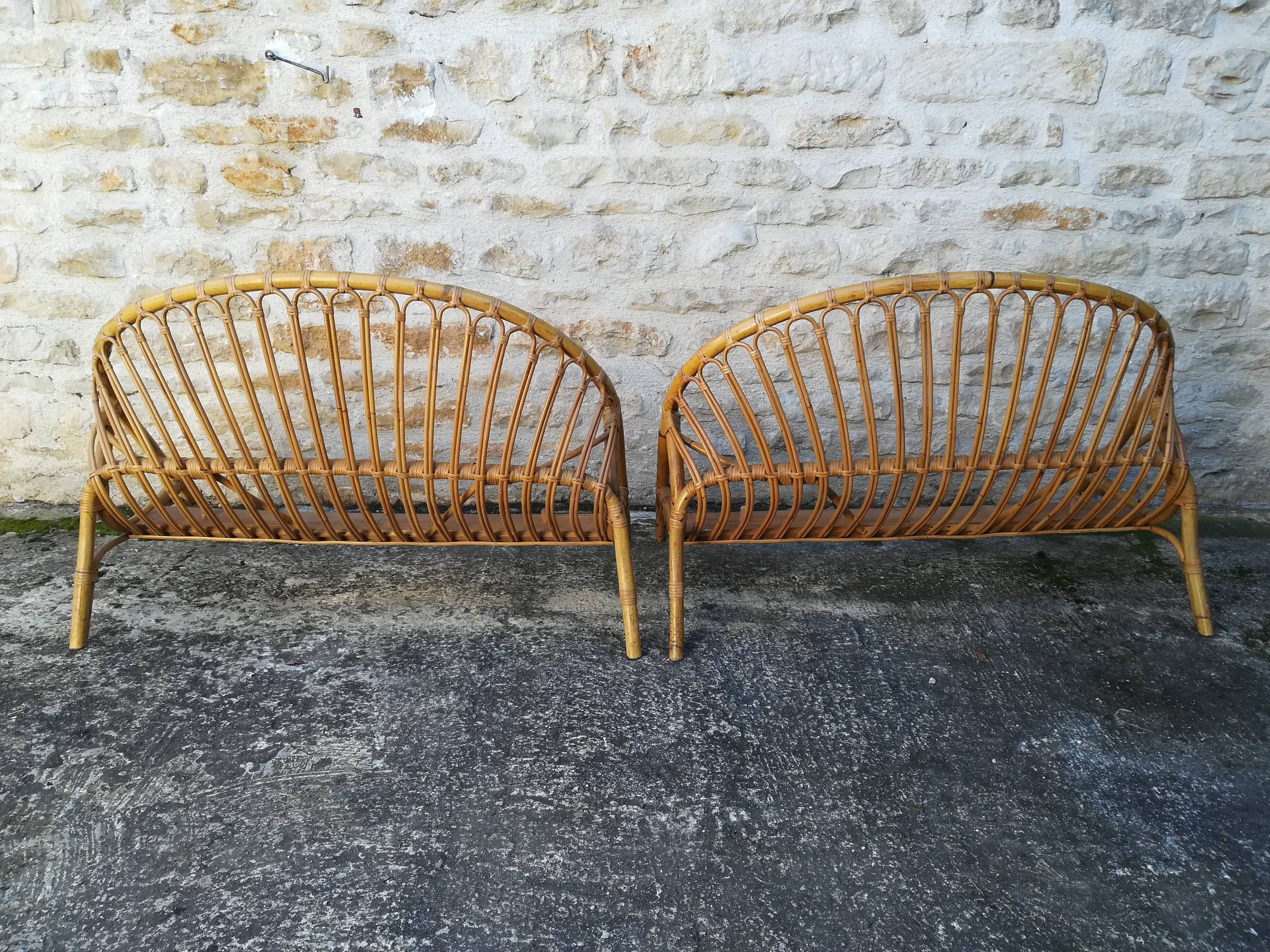 Wicker basket headboard and footboard
