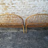 Wicker basket headboard and footboard