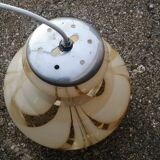 Vintage marbled Murano glass pendant light.