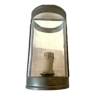 Brass and mirror lantern wall light