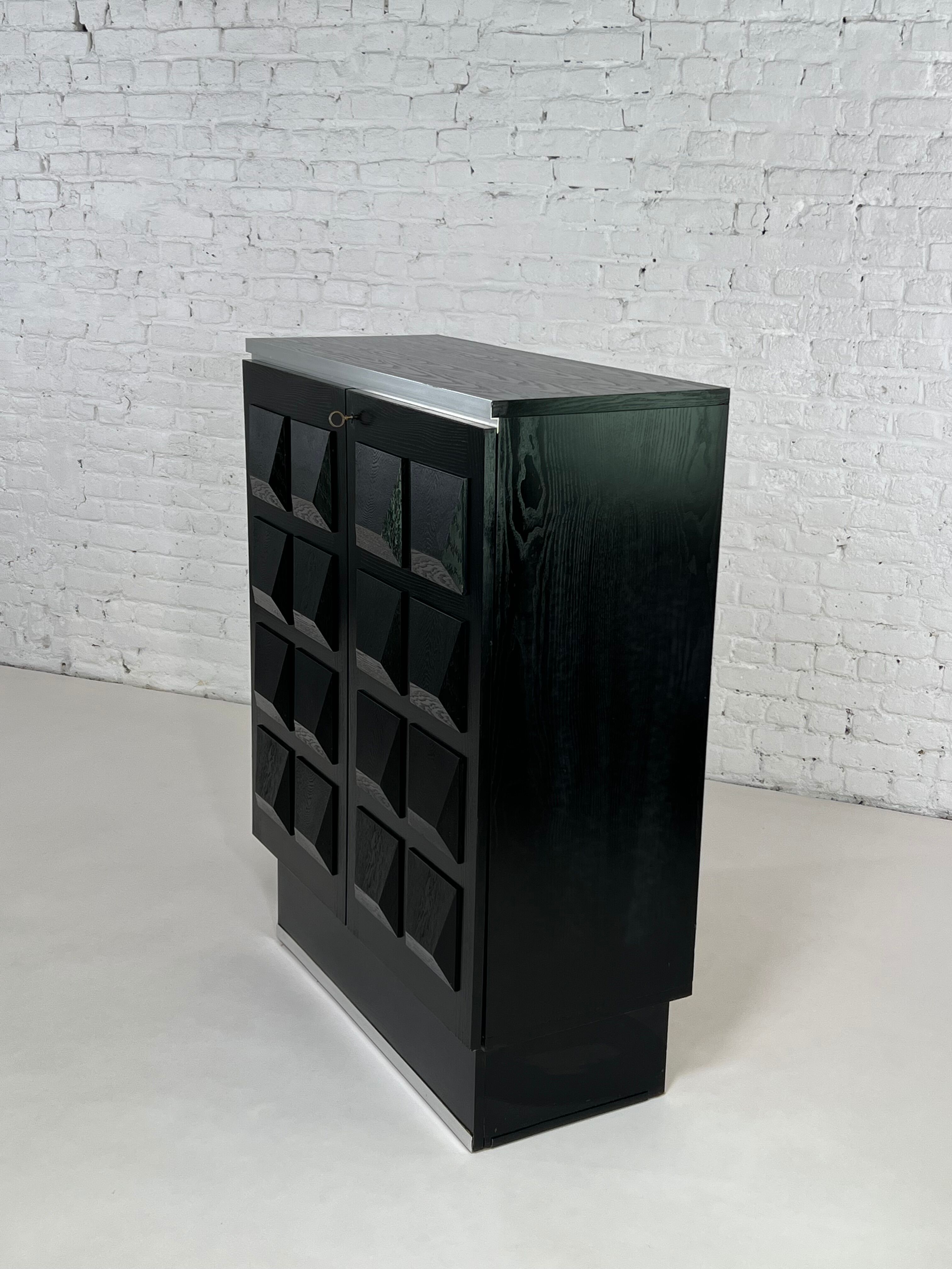 Brutalist bar storage cabinet