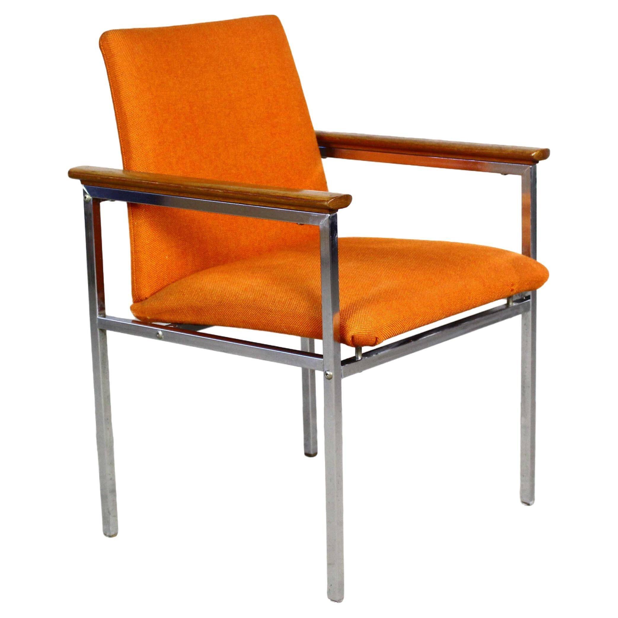 Danish orange chair by Sigvard Bernadotte for France & Søn 1970s