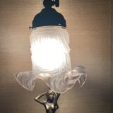 Lampe statuette en bronze style art déco