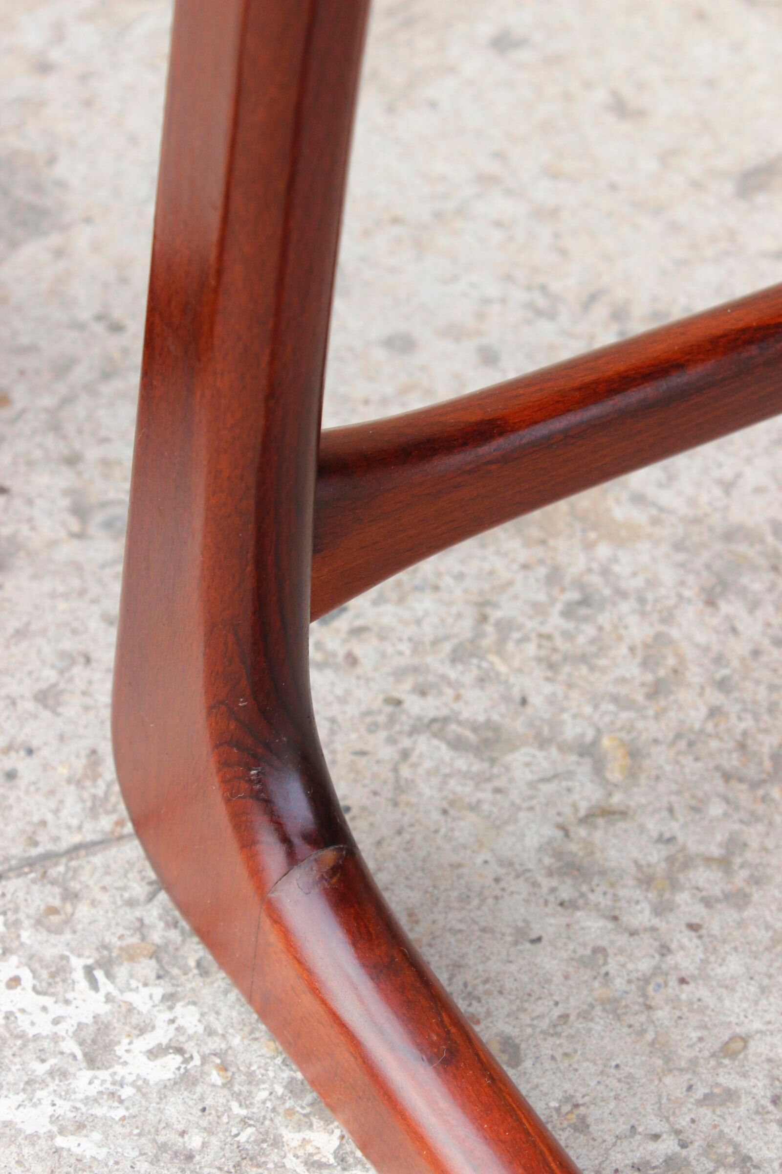 Pair of sleigh chairs by baumann, france circa 1960