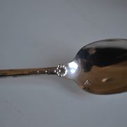 12 Cuillères à moka métal argenté manche à la russe + boite