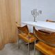Vintage Dutch design chrome dining set leather chairs 'Minimalism'