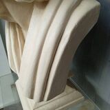 Voltaire bust in plaster 60cm th mid 20th century