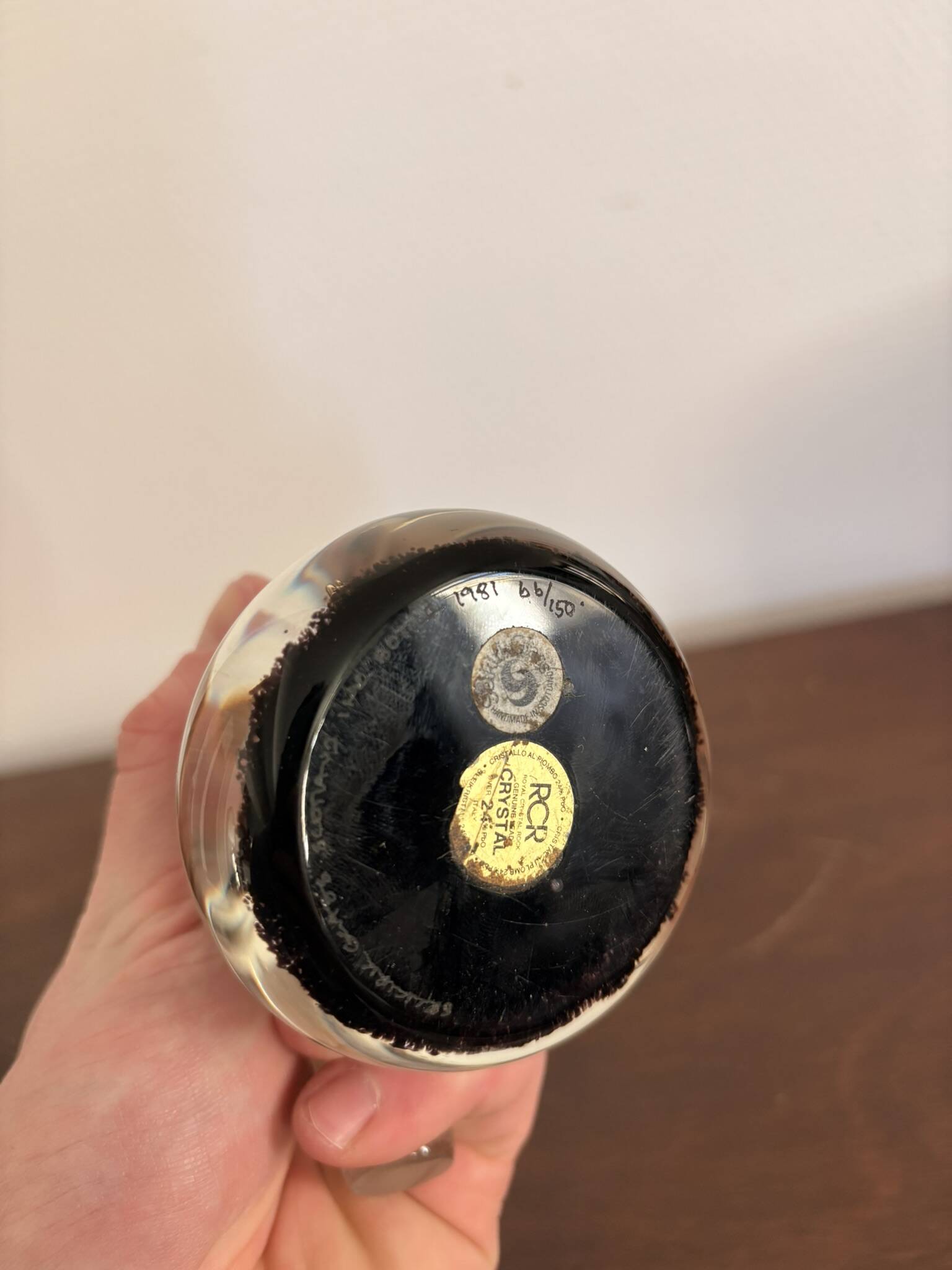 Inkwell Bottle Perfume Paperweight Scotland Selkirk Glass 66/150