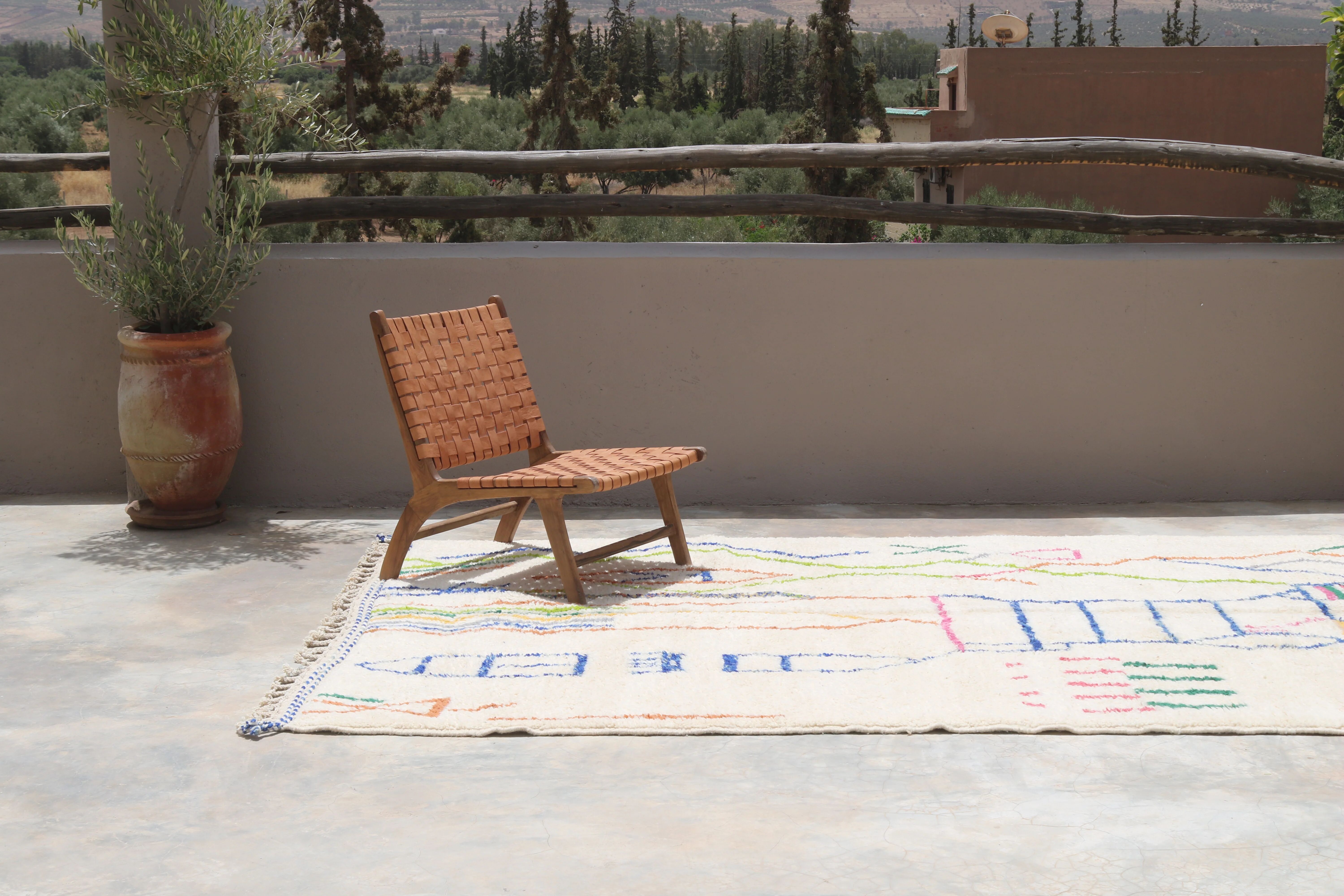 Large handmade colourful rug, 305 x 205 cm - G1082