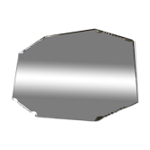Beveled art deco mirror