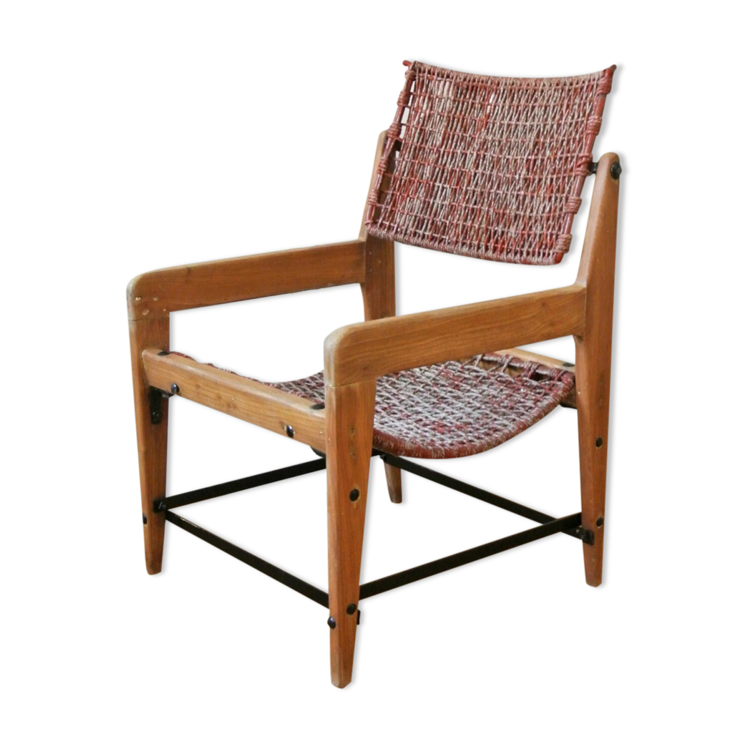 Modernist rope armchair