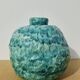 Turquoise round vase 1970 signed