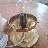 Table lamp in pink Clichy glass