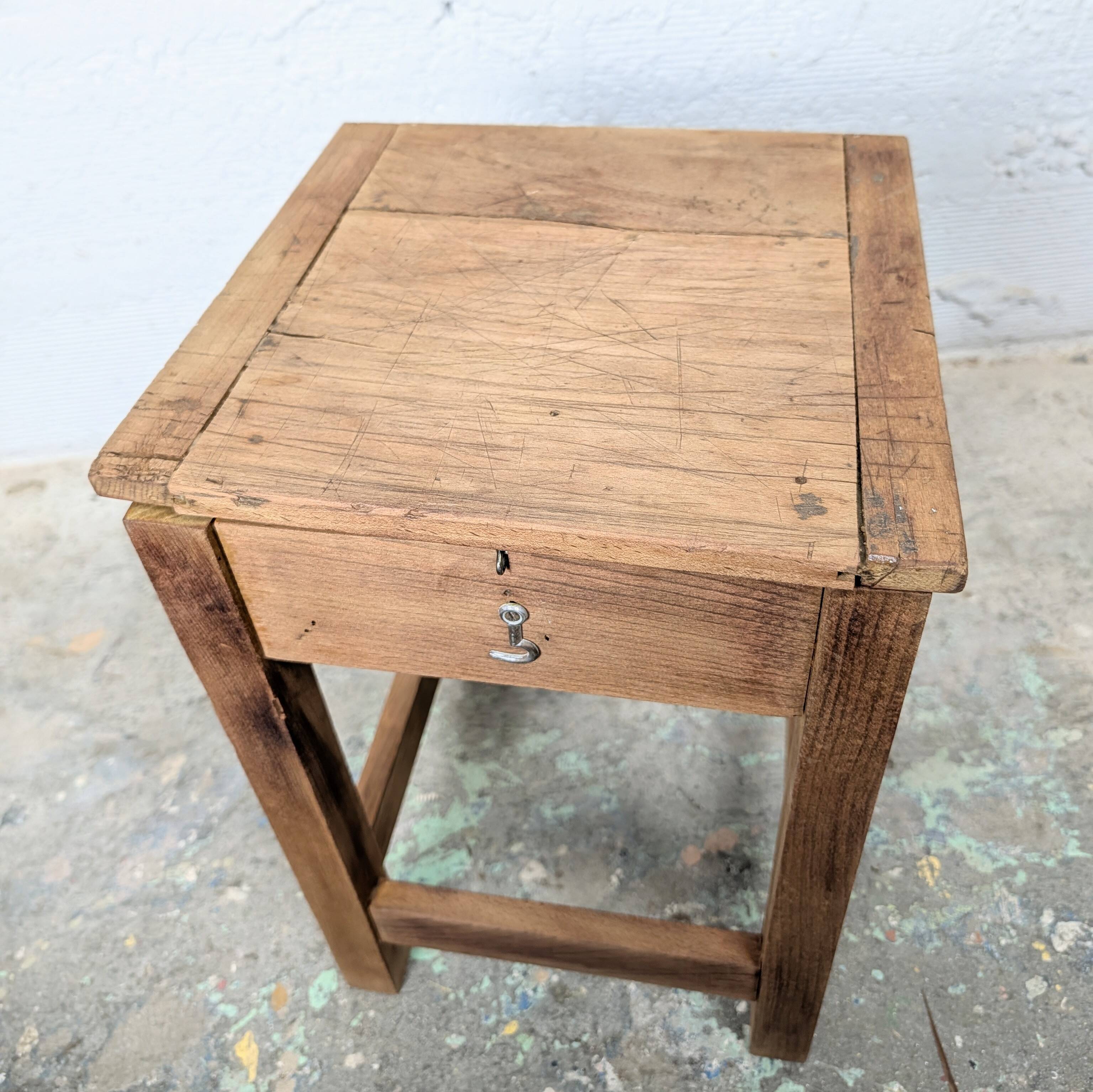 Wooden shoeshiner stool