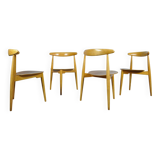 FRITZ HANSEN / “heart” dining chairs, FH4103 / Hans J. Wegner / Denmark 50s