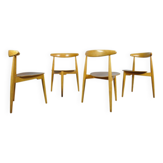 FRITZ HANSEN / “heart” dining chairs, FH4103 / Hans J. Wegner / Denmark 50s