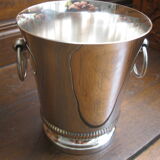 Silver metal ice bucket