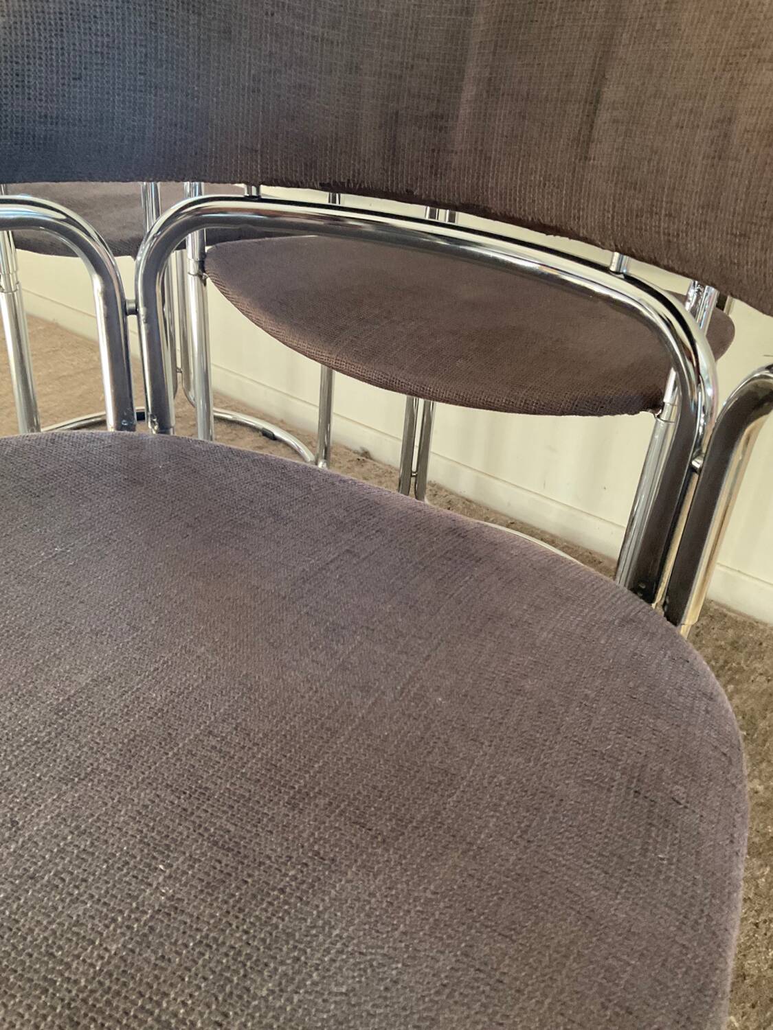 Series of 4 Italian armchairs by Otto Gerdau 1970s