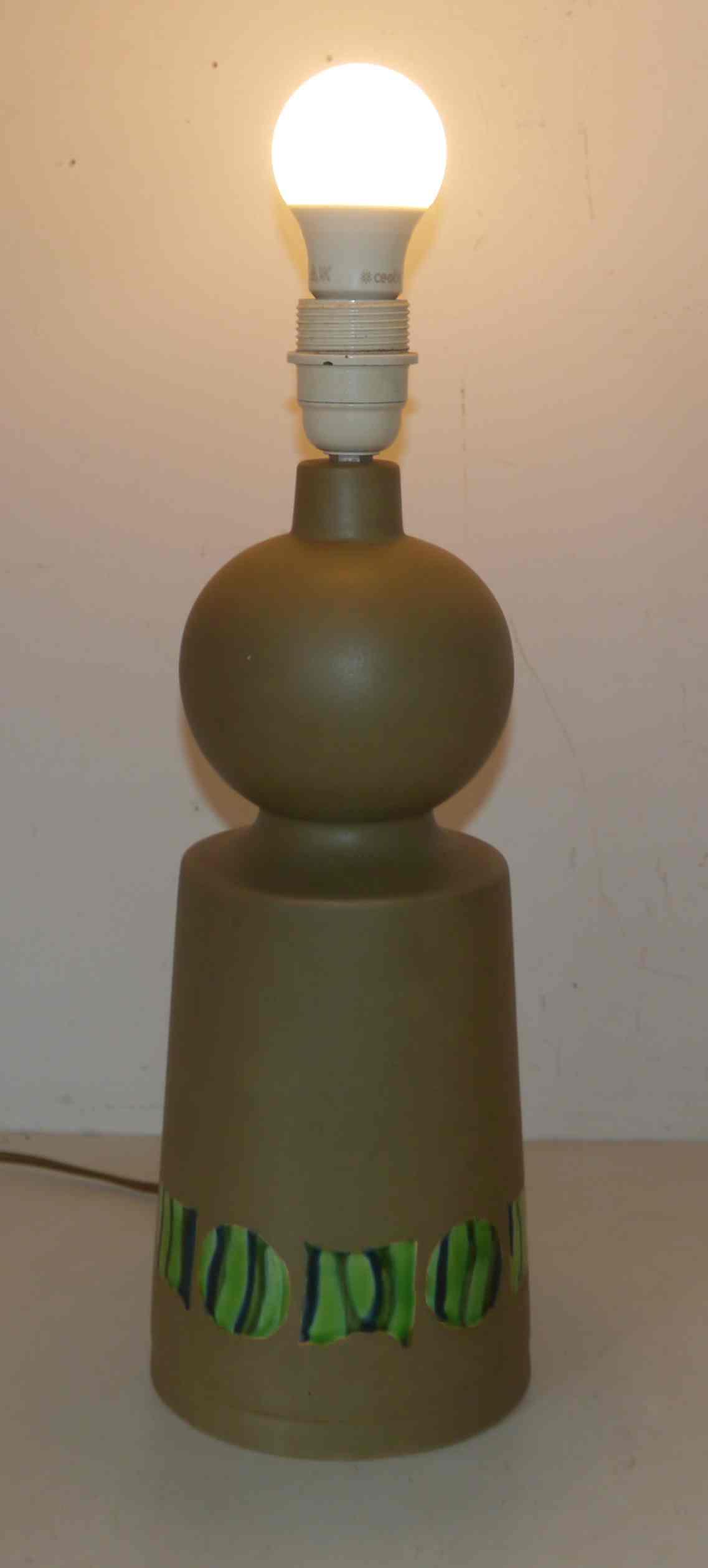 Lampe des années 7's en céramique