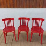 Red baumann chairs