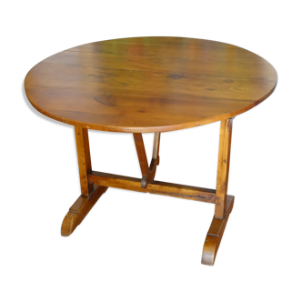Table winegrower XIXth in cherry tree diameter 1.00 m