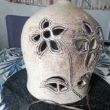Openwork ceramic lamp from the Dieulefite caves, 1960-1970