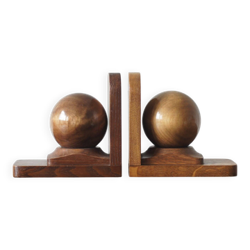 Mid-Century Modern Wooden Bookends, 1960s, Set of 2