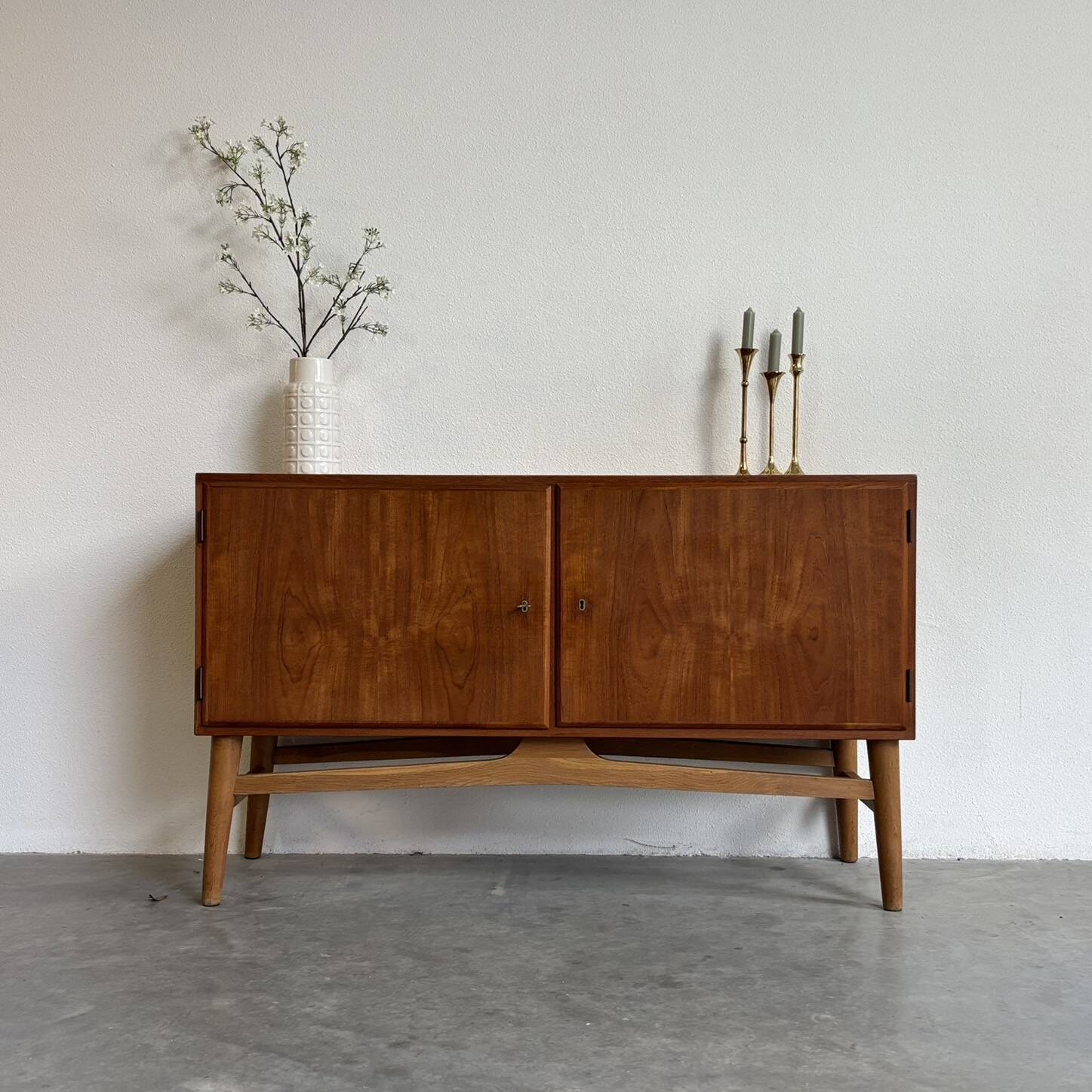 Vintage Danish sideboard teak with oak
