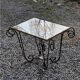 Coffee table end of sofa of the 50s mirror tray base wrought iron