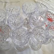 footed liqueur glasses Chantilly service from the Saint-Louis Crystal Factory