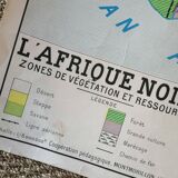 Ancienne carte Rossignol scolaire Montmorillon : L'Afrique Noire .