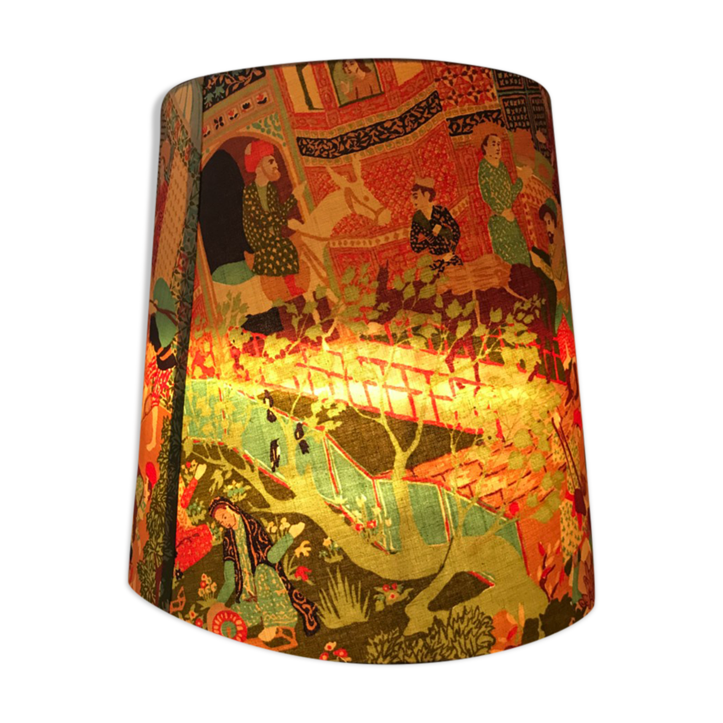 Vintage lampshade persian tales and garden paradise