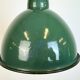 Industrial green enamel factory lamp with cast iron top, 1960s