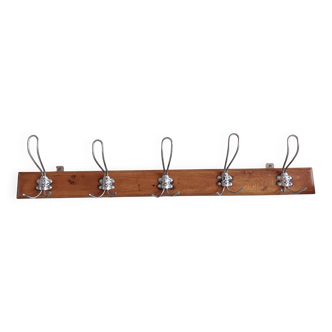 Vintage five-headed wooden coat rack from the 30s/40s