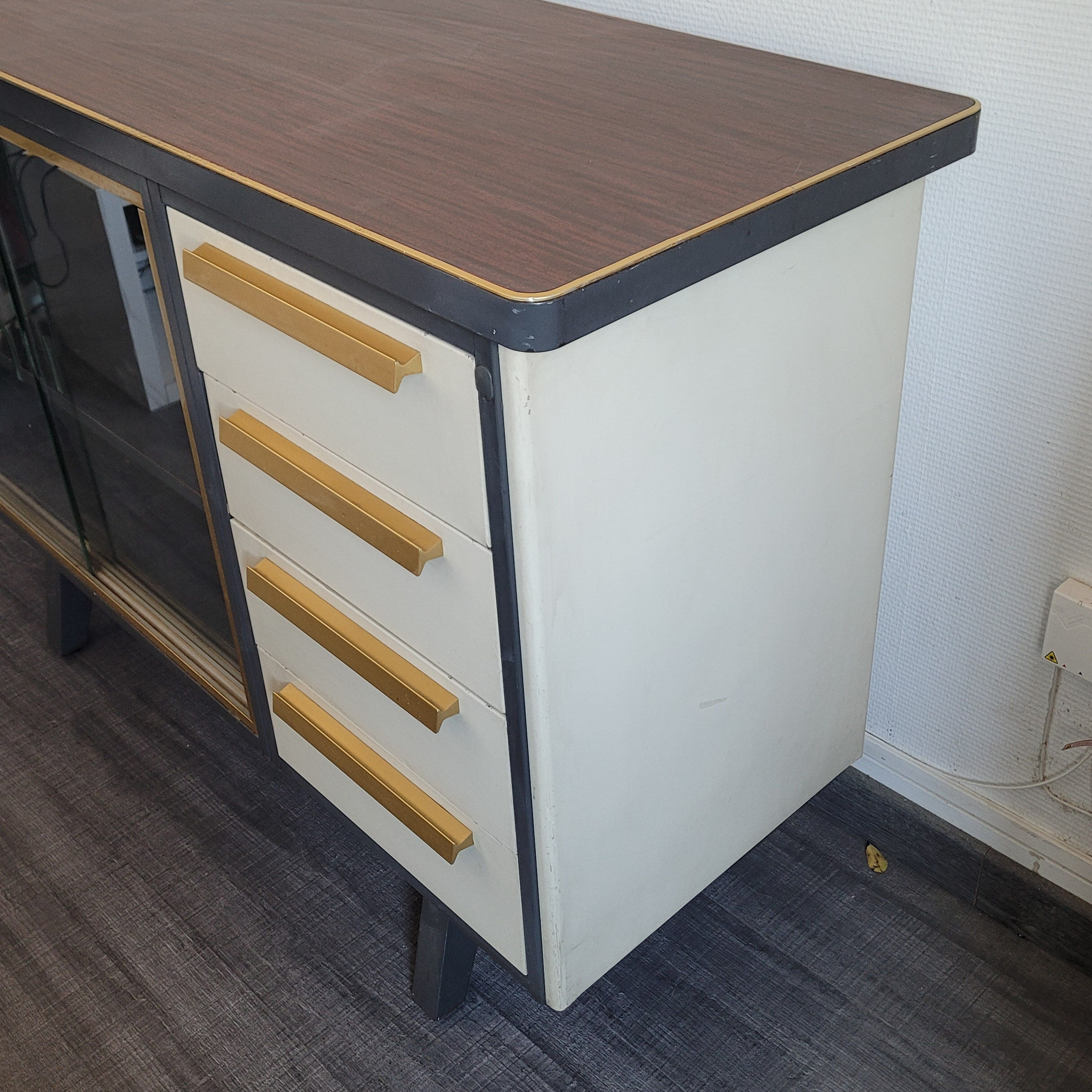 Steel sideboard in a Strafor row around 1960