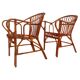 Mid Century Modern Bamboo Chairs and Table Set, Italy 1960s