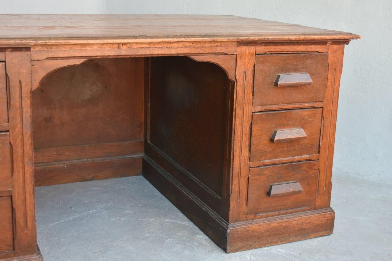 Official Town Hall time 1900 oak desk