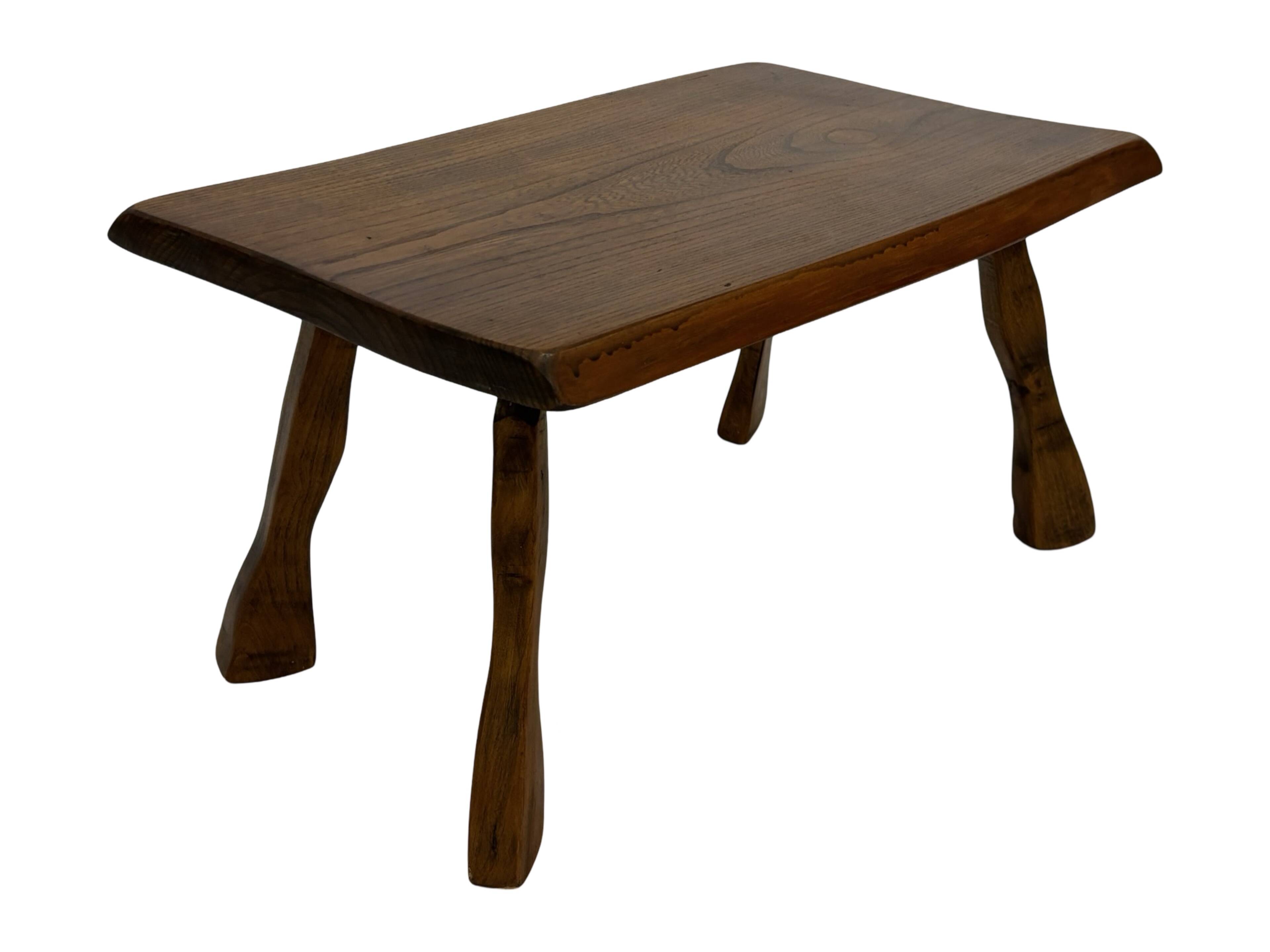 Vintage wooden side table small table wabi sabi natural design