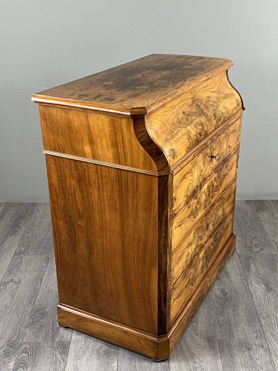 Walnut toilet commode, 19th century