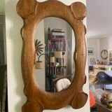 Polymorphic mirror in vintage wood