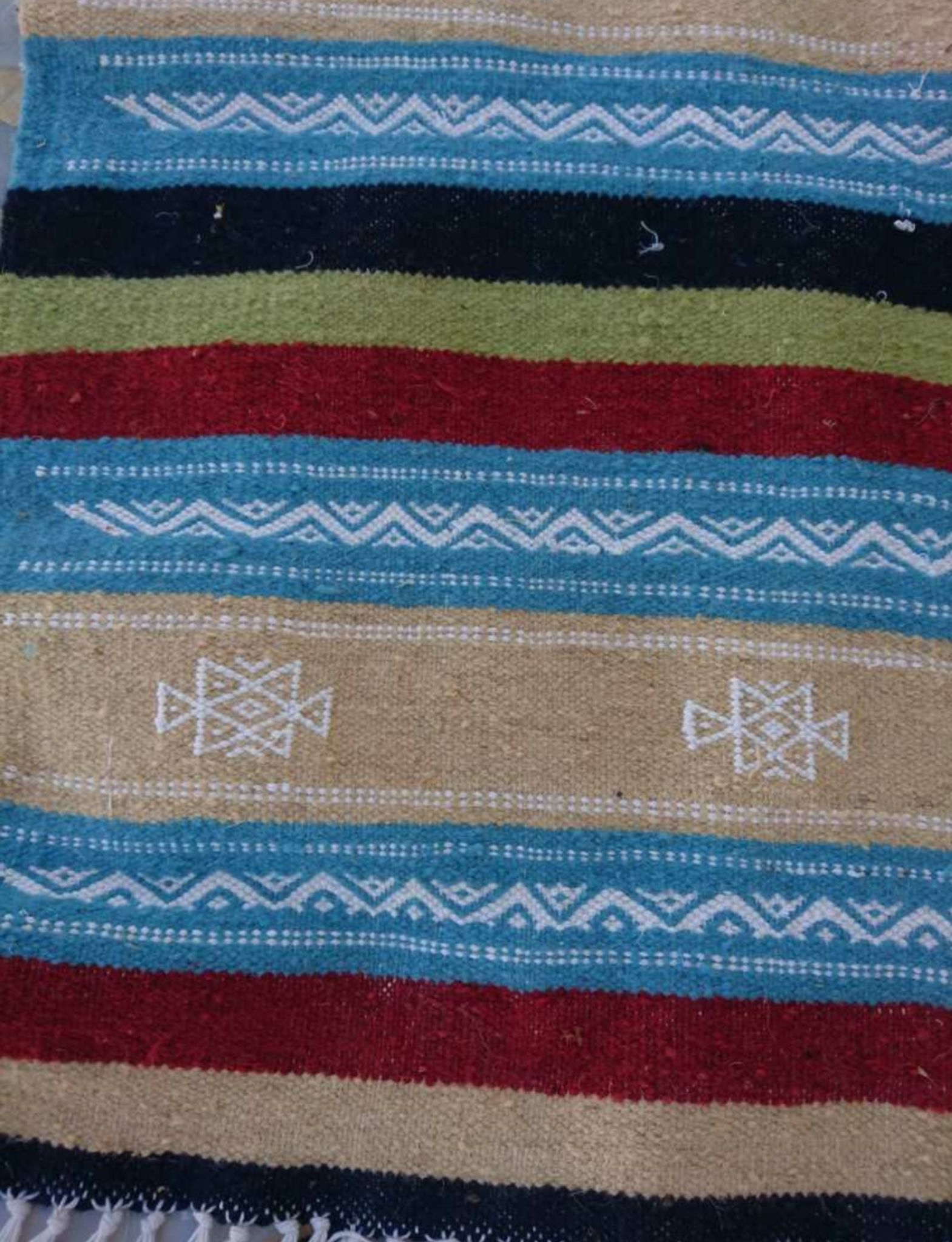 Tapis multicolore fait à la main, 60x115cm