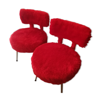 Pair of moumoute armchairs