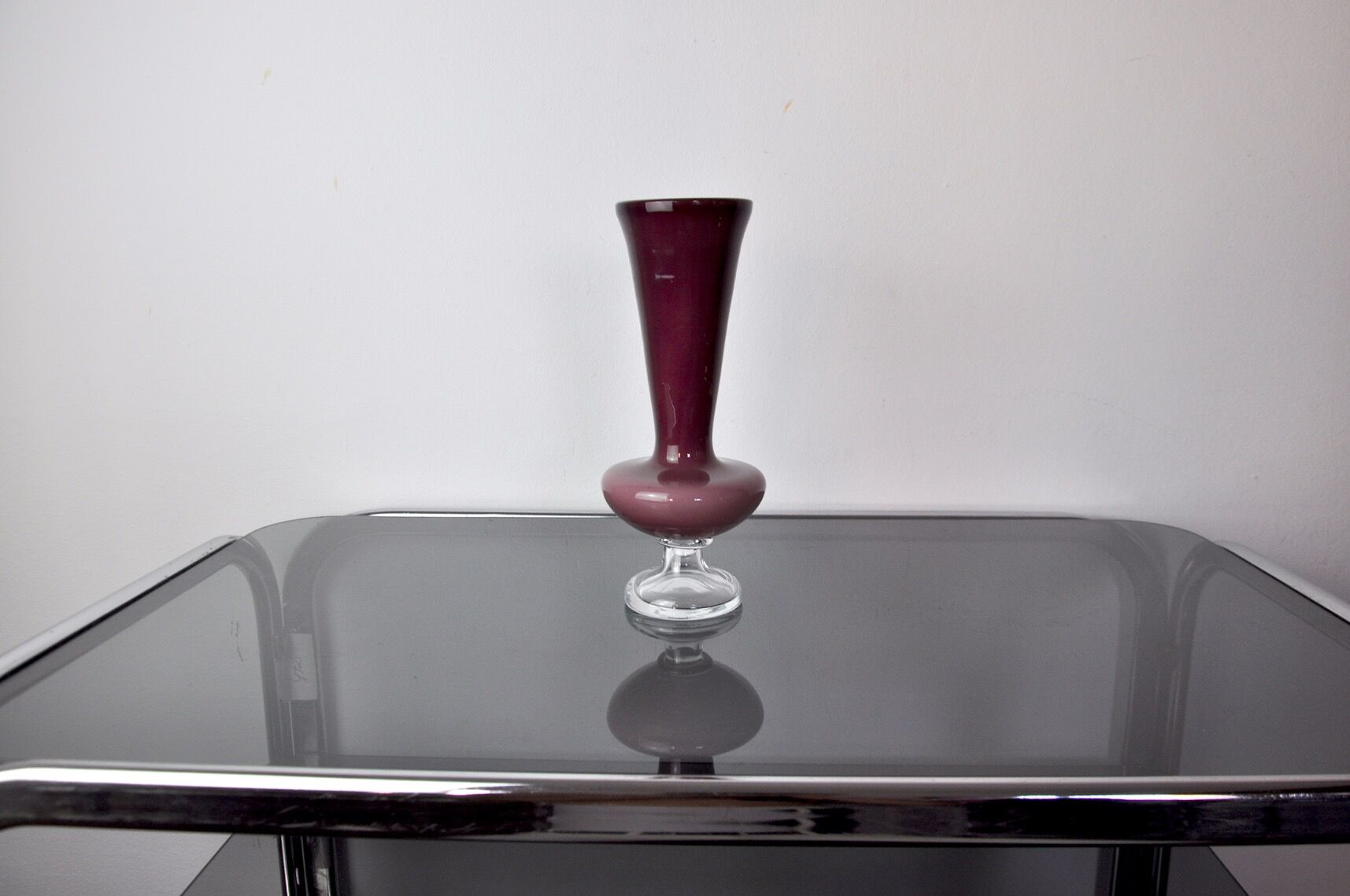 Purple vase in murano glass, Italy, 1980