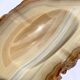 cendrier en agate - Vide-poche en tranche d'agate beige vintage  1960
